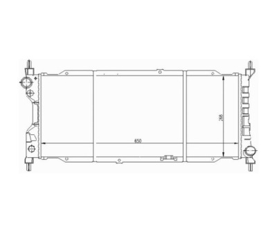 Радіатор води opel corsa b 93- 1300151 фото №1
