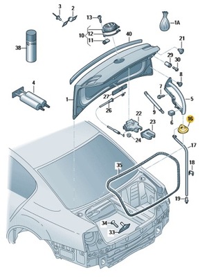 УПЛОТНИТЕЛЬ ЗАВЕСЫ БАГАЖНИКА VW PASSAT 06-