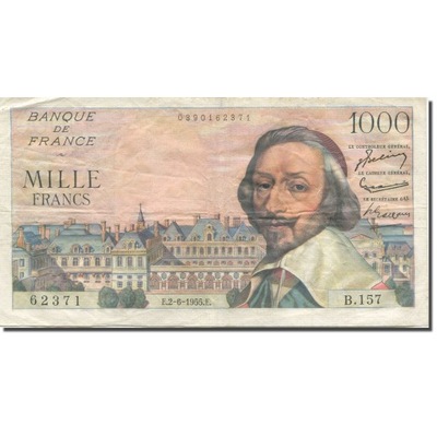 Francja, 1000 Francs, Richelieu, 1955, 1955-06-02,