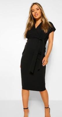 BOOHOO MATERNITY SUKIENKA CIĄŻOWA CZARNA 36 S 1VAD