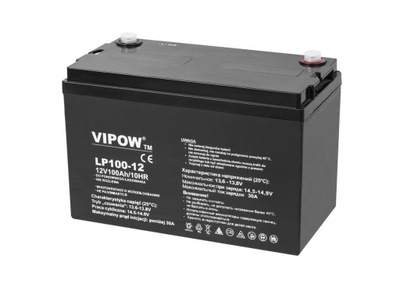 Akumulator AGM żelowy VIPOW 12V 100Ah