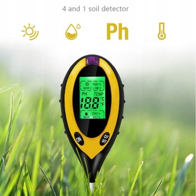 Miernik pH wilgotności kwasomierz 4w1 gleby ziem