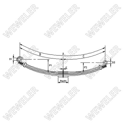 РЕССОРА VOLVO WEWELER F022T274ZA75, O.E. 257428