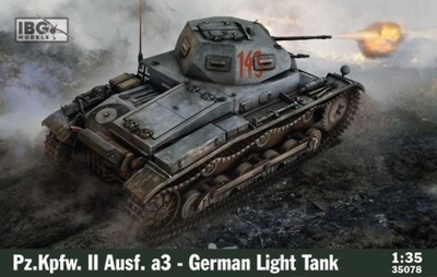Model IBG 35078 Pz.Kpfw. II Ausf. a3 German Light Tank do sklejania