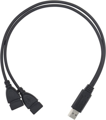 1 x kabel rozdzielacza USB 2.0 1 do 2 Y 30 cm / 1 stóp USB 2.0 typu A męski
