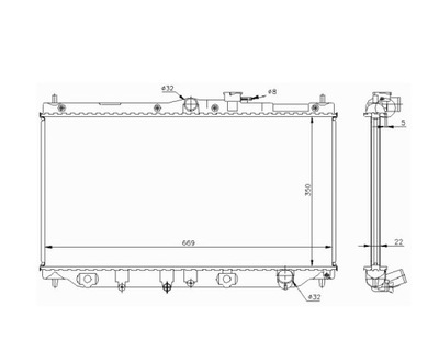 RADUADOR ROVER 600 09.93- 19010P45G01  