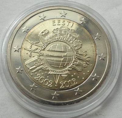 ESTONIA - 2 EURO - 2012 - 10 lat EURO