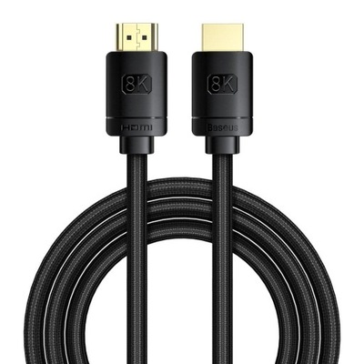 Baseus Kabel Przewód HDMI-HDMI 2.1 8K 3D 2m