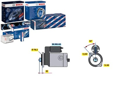 Bosch стартер vw t5 2,5tdi фото №1
