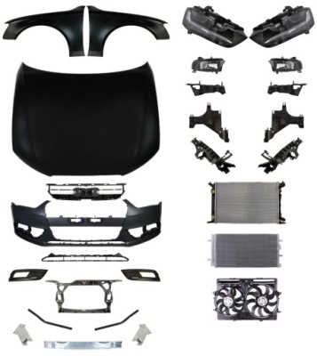 Audi a4 b8 11-16 бампер pas капот решётка радиатора фото №1