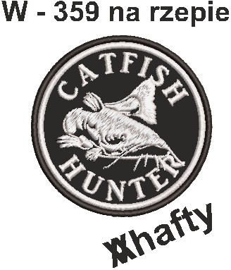 Catfish Hunter, łowca, sum , naszywka na rzepie