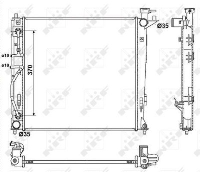 Радиатор воды nrf nrf 53053 фото №1