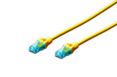 Patchcord U/UTP 5e Digitus RJ45 / RJ45 3 m żółty