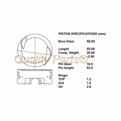 Iap quality parts 100-20062 поршень фото №1