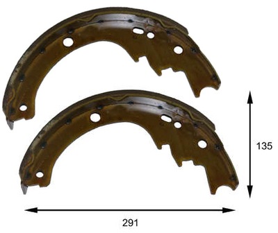 ZAPATAS DE TAMBOR DE FRENADO BASTIDOR WIDLOWY TOYOTA 5 6 7 8 25  