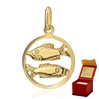 Zawieszka złoto 585 znak zodiaku ryby