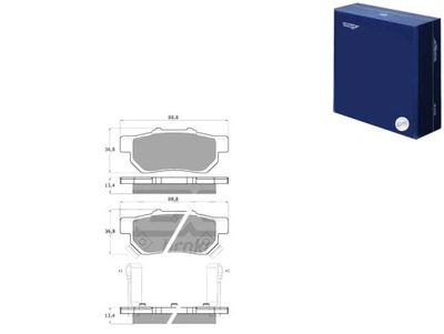 КОЛОДКИ ДИСКОВЫЕ ТОРМОЗНОЕ HONDA CIVIC 96-00 ЗАД TOMEX BRAKES фото