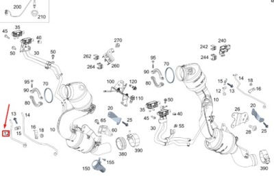 Mb gle w167 верхний partic. фильтр left давление line a1674901202 фото №1
