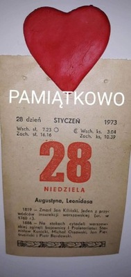 Kartka z kalendarza 1973