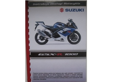 SUZUKI GSX-R 1000K6 POLSKA ИНСТРУКЦИЯ ОБСЛУЖИВАНИЯ GSXR фото