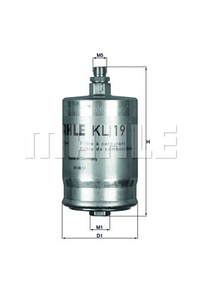 FILTROS COMBUSTIBLES MAHLE KL 19  