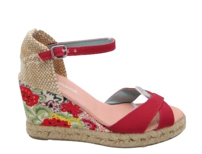 Desigual damskie sandały espadryle na koturnie 41 ( 26,2 cm)