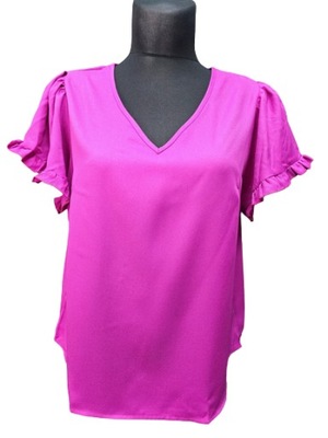 Shein bluzka różowa gładka klasyczna 46