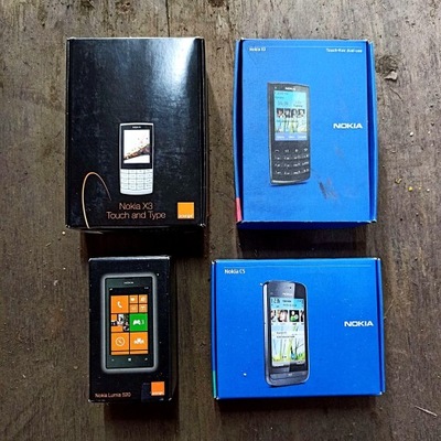 Stare pudełko do telefonu NOKIA X3 C5 Lumia 520 pudełka