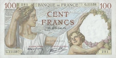 Francja - 100 Francs - 1940 - P94