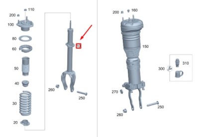 Mercedes-benz gle w167 передняя часть shock абсорбер a1673237400 фото №1