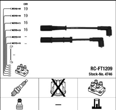 NGK RC-FT1209 ПРОВОДИ ВИСОКОГО НАПРУГИ