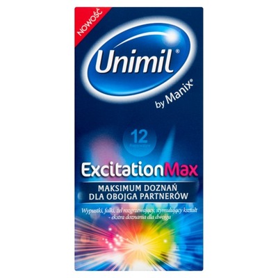 Unimil Excitation Max prezerwatywy lateksowe 12 sztuk