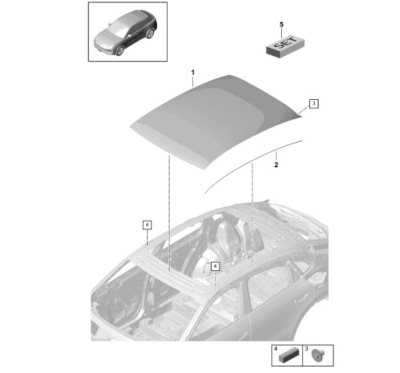 Плита скляна дах porsche cayenne 9y3877055y фото №1