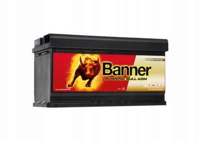 BATTERY 92AH/850A P+ RUNNING BULL AGM DL/SZER/WYS 354/175/190 BIEGUN -1  