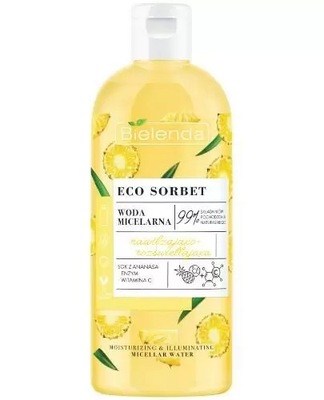 Bielenda Eco Sorbet Ananas woda micelarna nawilżająco-rozświetlająca 500 ml