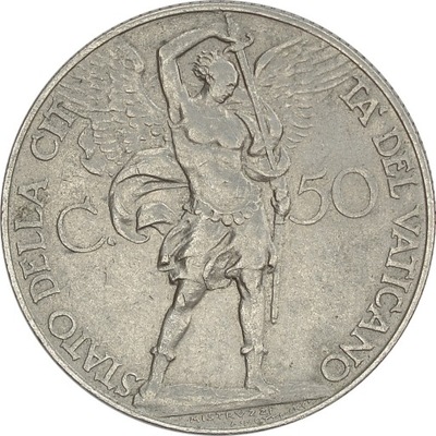 8.WATYKAN, PIUS XI, 50 CENTESIMI 1932