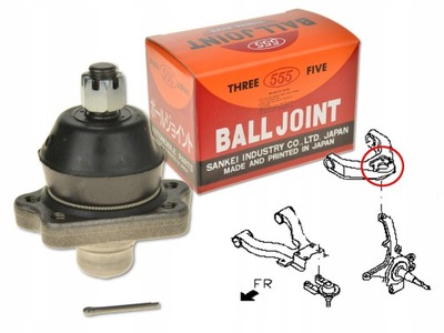 Nissan cabstar f24 06- шаровая опора рычага перед верхний фото №1