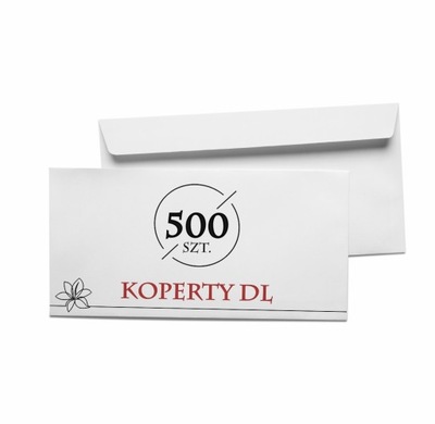 Koperty firmowe z nadrukiem DL 500 szt.