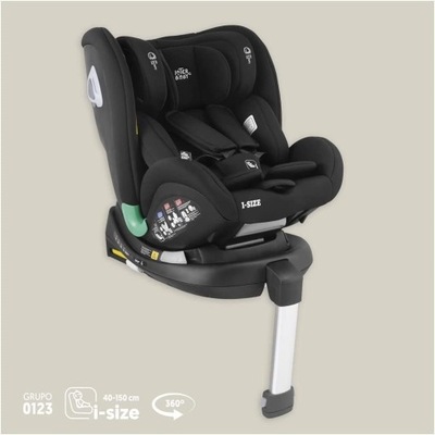 Interbaby fotelik samochodowy obrotowy 360 stopni Isofix iSize 0-36kg