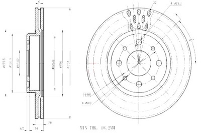 MAXGEAR DISKAI STABDŽIŲ 2SZT. FIAT BRAVO A MAREA DOBLO -05 PUNTO 99- 