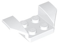 Lego Nowe błotniki White Vehicle, Mudguard 2 x 4 with Flared Wings 41854