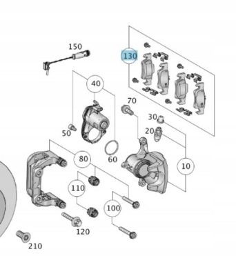 Оригінальні гальмівні колодки гальмівні задній mercedes w166 фото №1