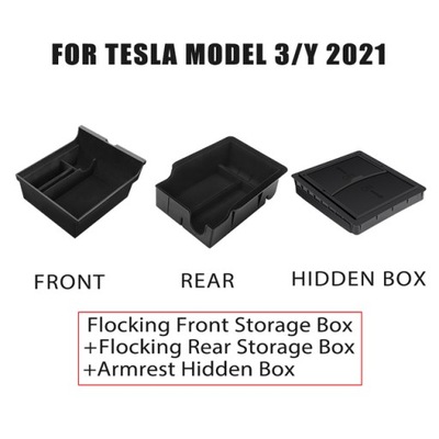 3 PIEZAS FLOKOWANIE ORGANIZADOR APOYABRAZOS TESLA M3/  