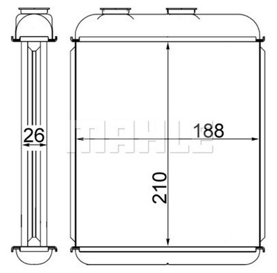 MAHLE AH 41 000S ОБМЕННИК ТЕПЛА, ОБОГРЕВАТЕЛЬ САЛОНА