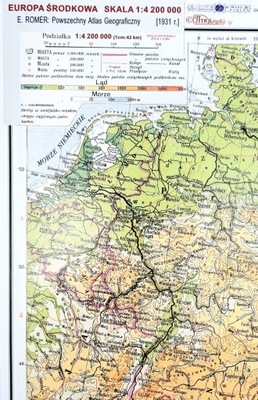 Mapa Europa Środkowa 1931 r.
