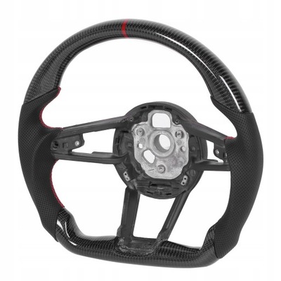 STEERING WHEEL FROM FIBERS CARBON PERFORATED LEATHER  