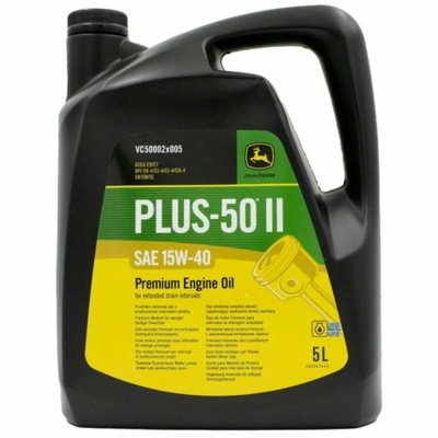 ACEITE SILNIKOWY JOHN DEERE CON JD PLUS 50 II 5LT 5 L 15W-40 ORIGINAL  