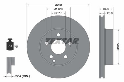 TEXTAR 92159603 DISC BRAKE  