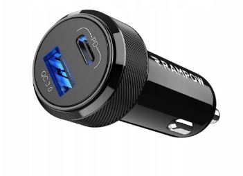 Ładowarka samochodowa Rampow 38 W USB A + USB C szybka