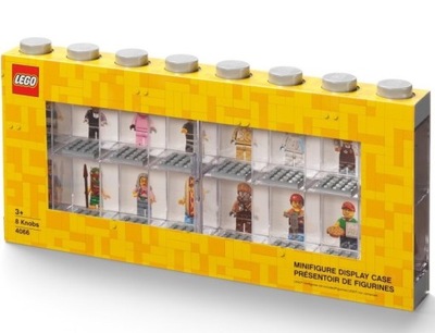 LEGO DISPLAY SZARY 4066 GABLOTKA NA 16 MINIFIGUREK